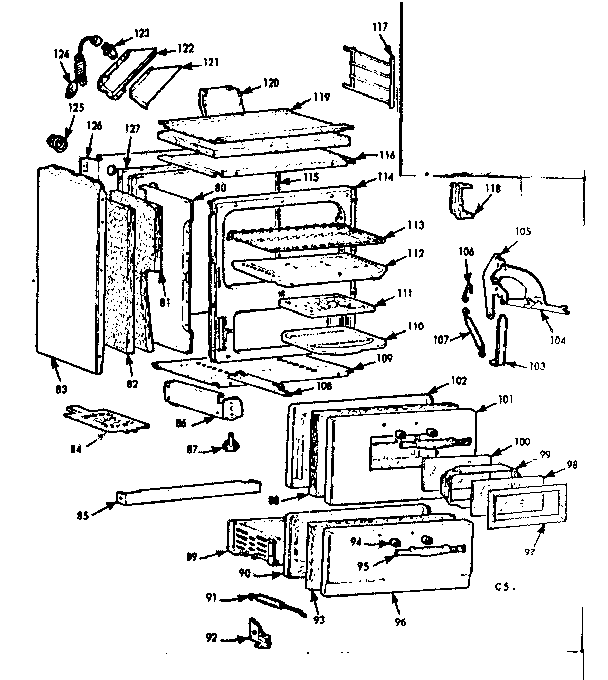 Kenmore 1037266384 body section diagram