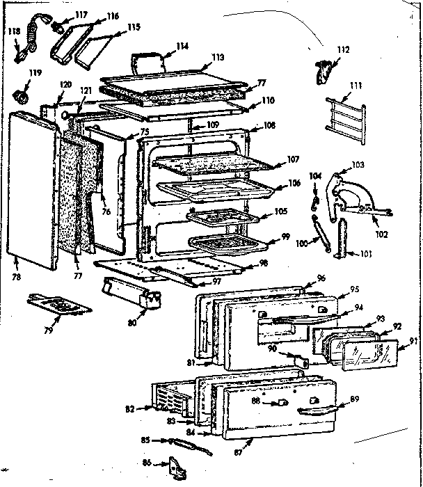 Kenmore 1037334004 body section diagram