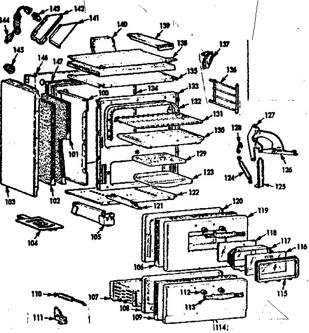 Kenmore 1037346304 body section diagram