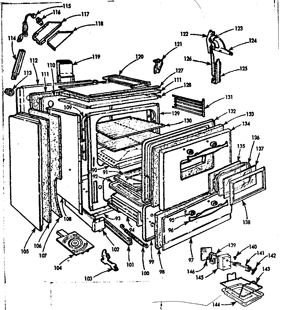 Kenmore 1037466211 body section diagram