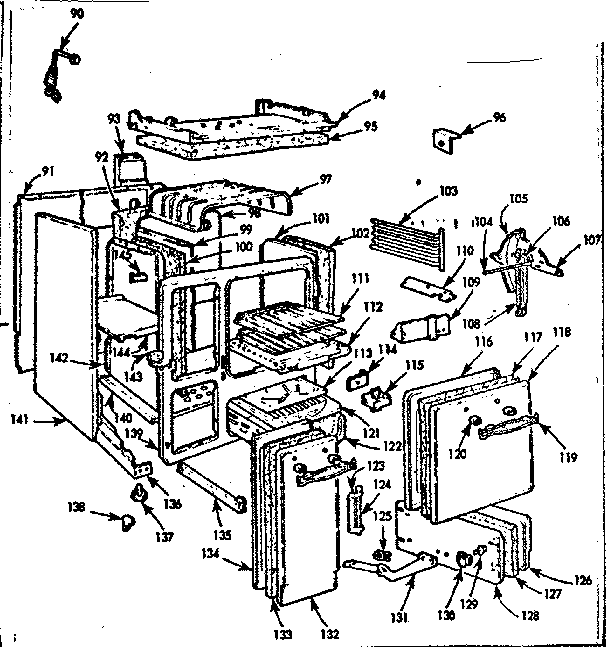 Kenmore 103755631 body section diagram