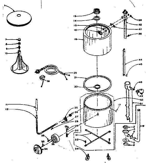 Kenmore 1106301200 machine sub-assembly diagram