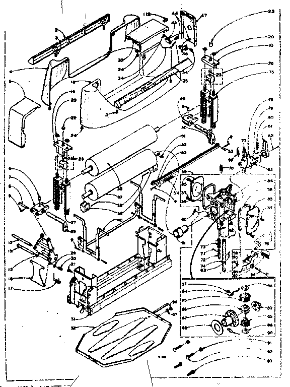 Kenmore 1106302802 wringer gear case assembly diagram