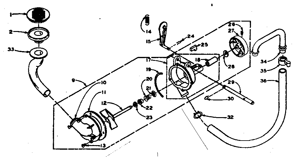 Kenmore 1106302802 pump and pump parts diagram