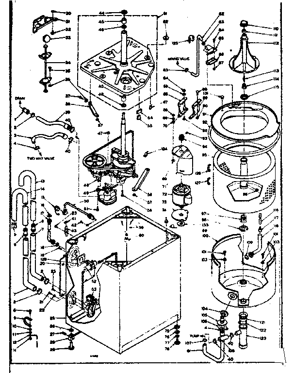 Kenmore 1106304400 machine sub-assembly diagram