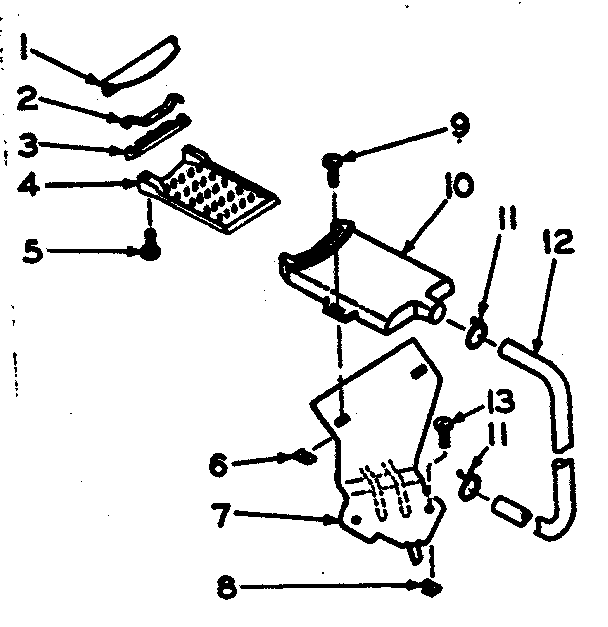 Kenmore 1106305401 filter assembly diagram