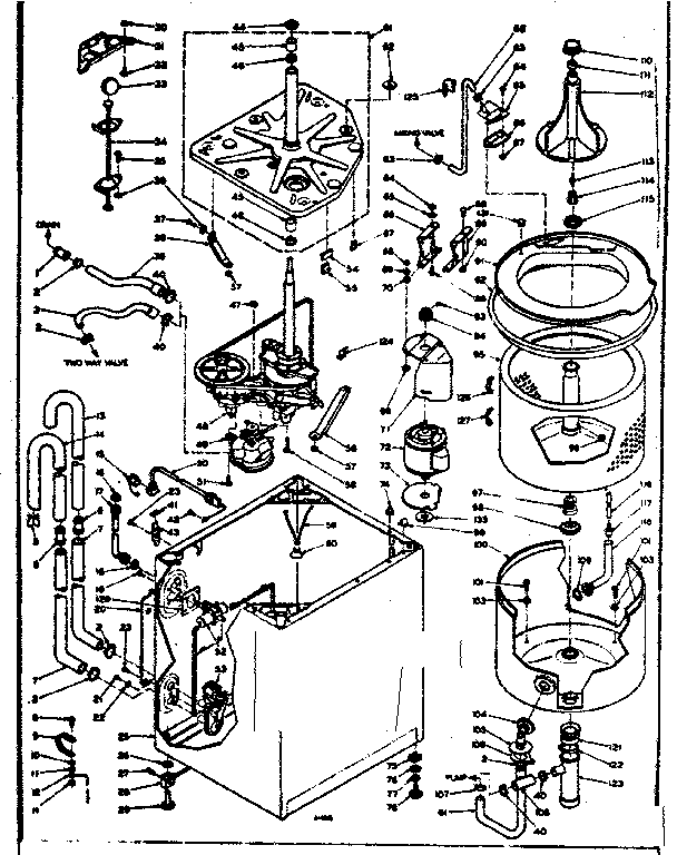 Kenmore 1106305452 machine sub-assembly diagram