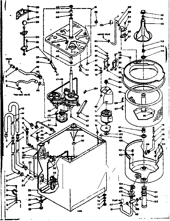 Kenmore 1106304552 machine sub-assembly diagram