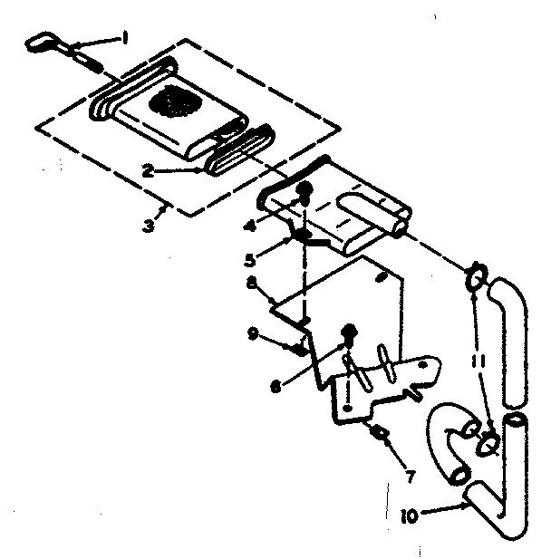 Kenmore 1106304552 filter assembly diagram