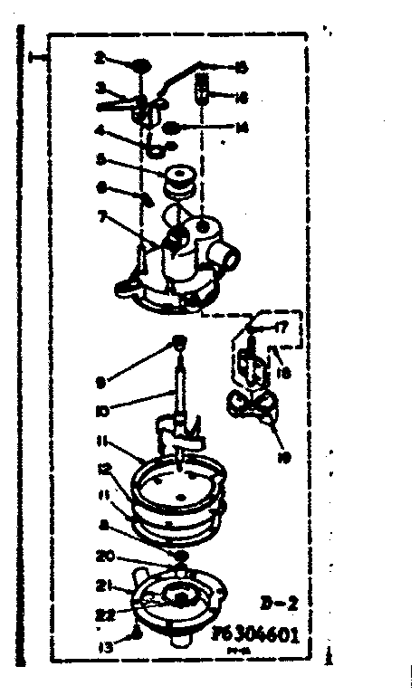 Kenmore 1106305601 pump assembly diagram