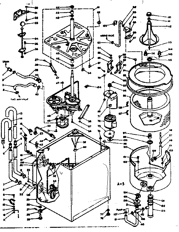 Kenmore 1106304603 machine sub-assembly diagram