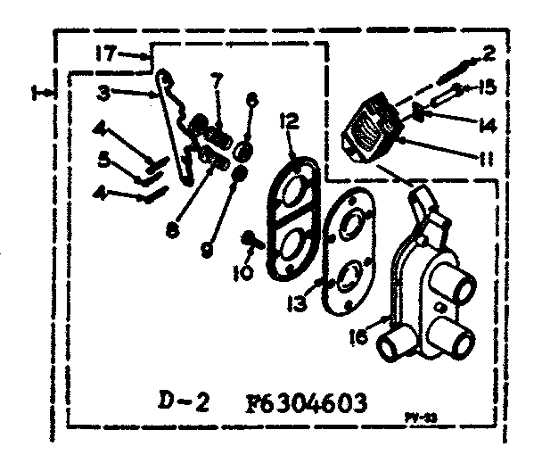 Kenmore 1106304603 two way valve assembly diagram