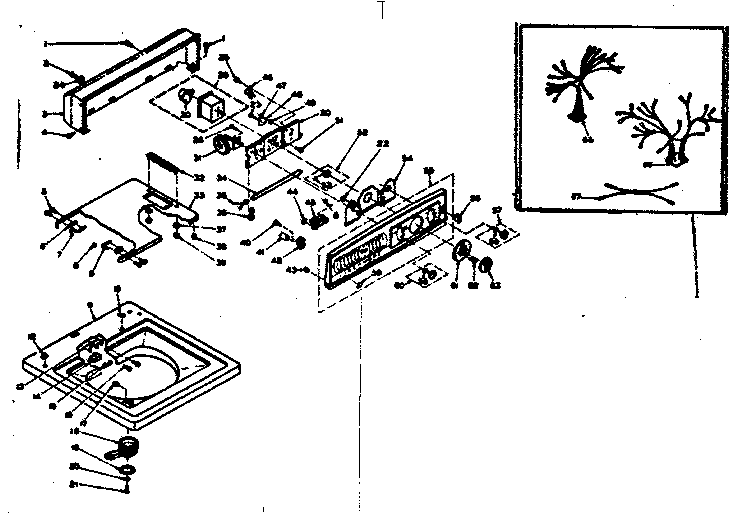 Kenmore 1106305704 top and console diagram