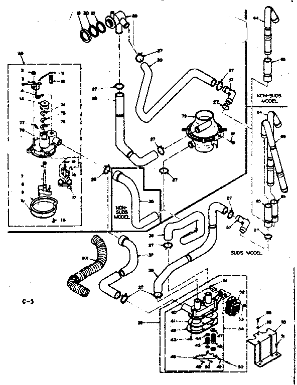 Kenmore 1106305704 water system diagram