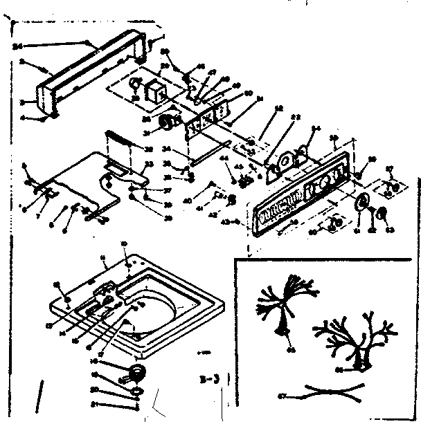 Kenmore 1106304760 top and console assembly diagram