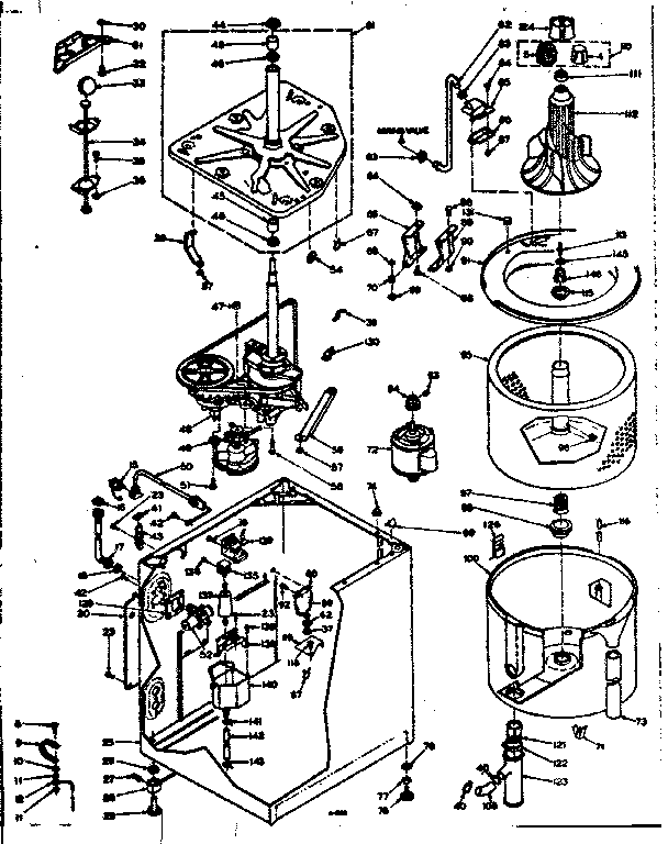 Kenmore 1106305711 machine sub-assembly diagram