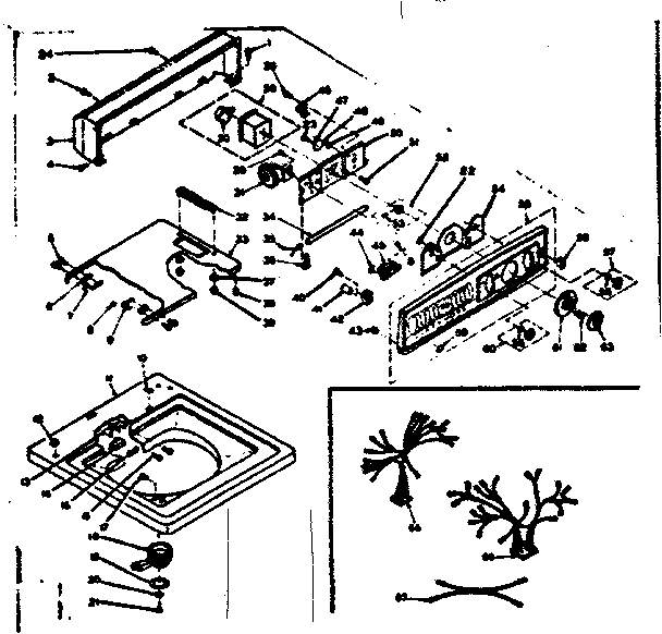 Kenmore 1106305711 top and console diagram
