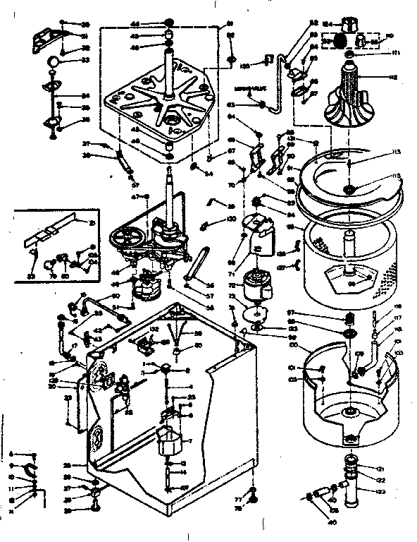 Kenmore 1106305855 machine sub-assembly diagram