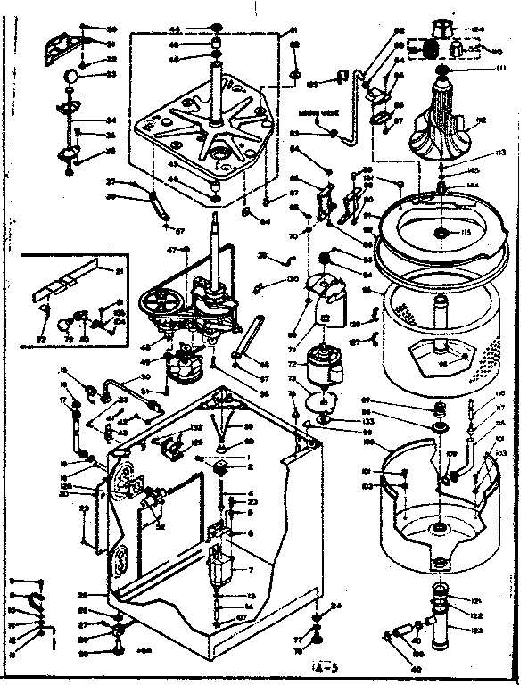 Kenmore 1106305806 machine sub-assembly diagram