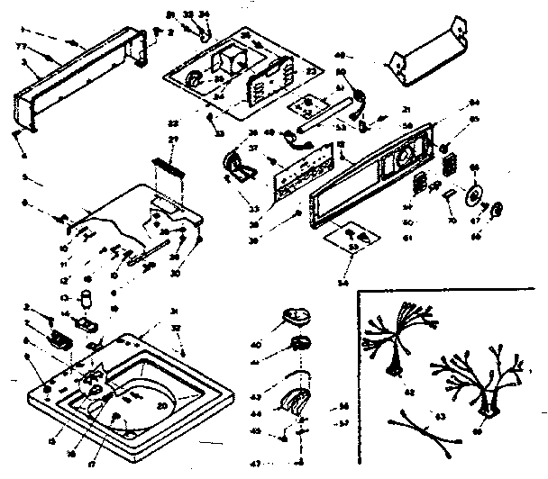 Kenmore 1106305806 top and console assembly diagram