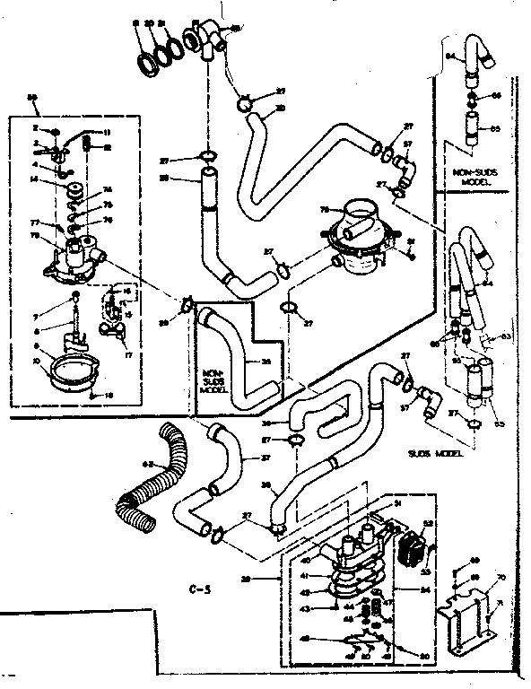 Kenmore 1106305806 water system diagram