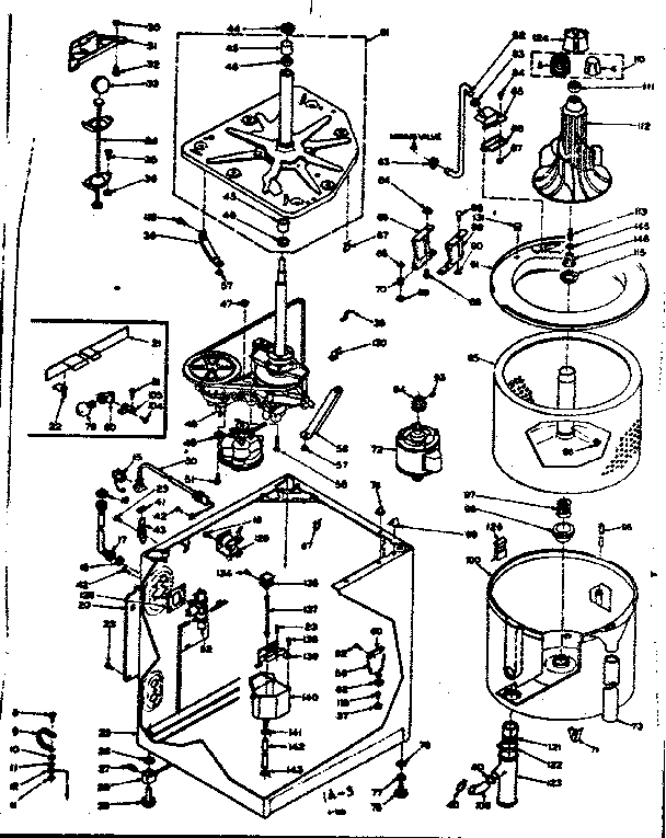 Kenmore 1106305857 machine sub-assembly diagram