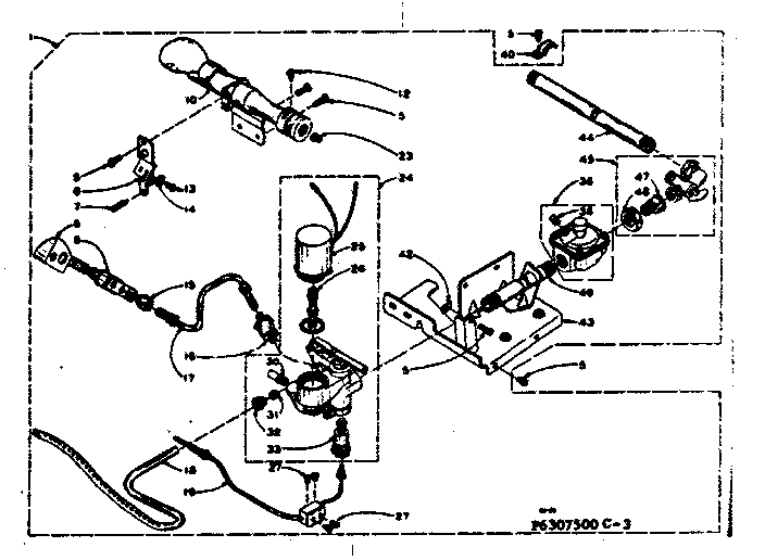 Kenmore 1106307500 basoid burner assembly diagram