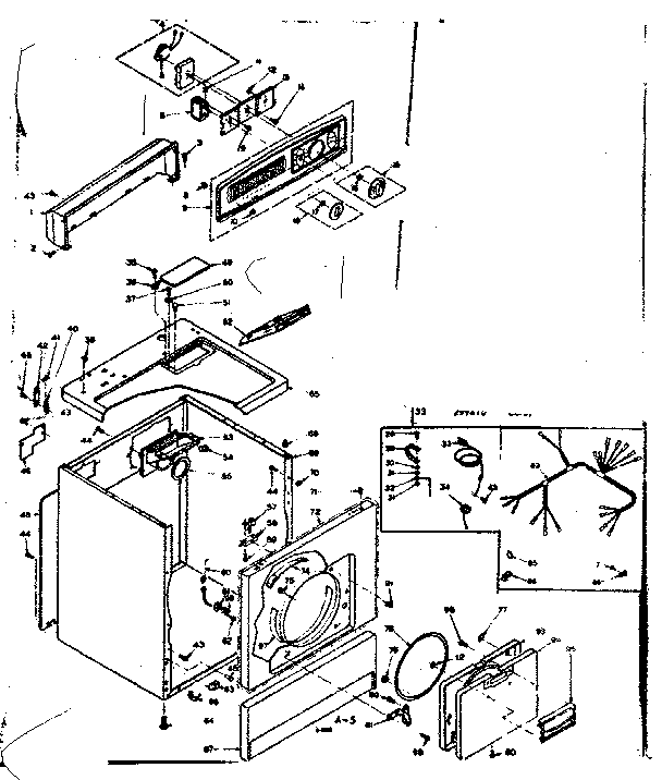 Kenmore 1106307643 machine sub-assembly diagram