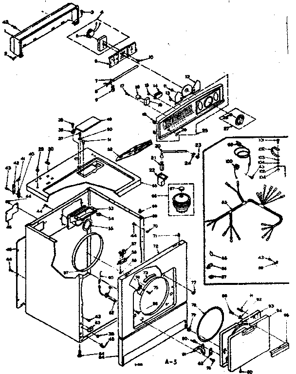 Kenmore 1106307702 machine sub-assembly diagram