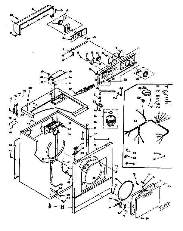 Kenmore 1106307740 machine sub-assembly diagram