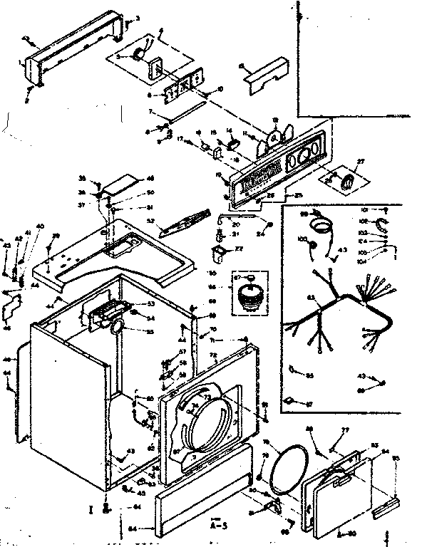 Kenmore 1106307742 machine sub-assembly diagram