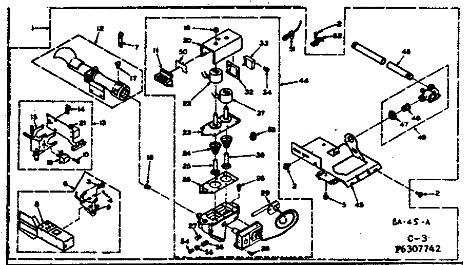 Kenmore 1106307742 burner assembly diagram