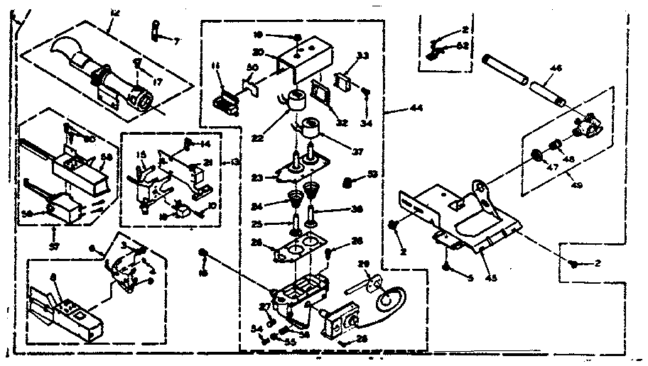 Kenmore 1106307743 burner assembly diagram
