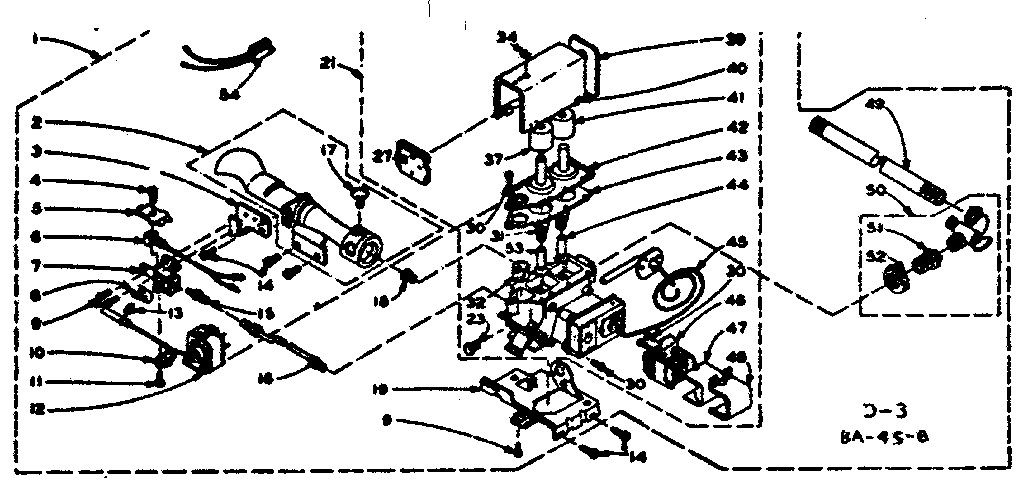 Kenmore 1106307743 burner assembly - alternate diagram