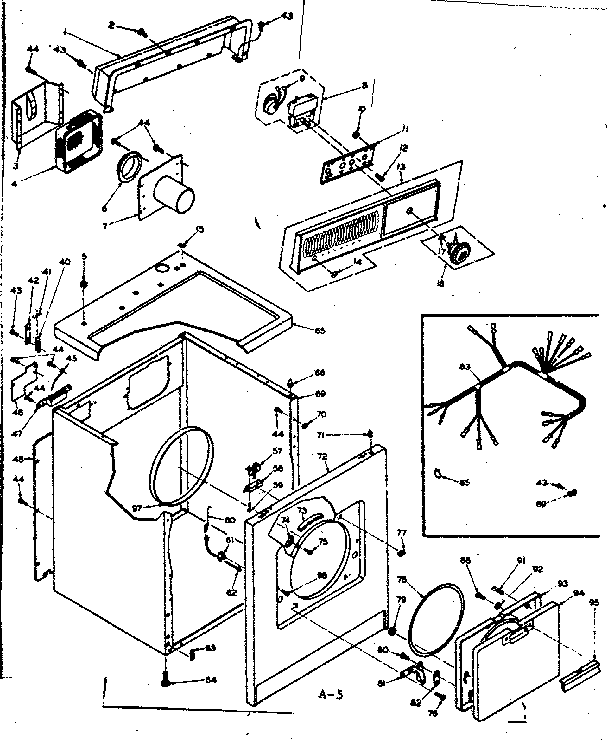 Kenmore 1106308401 machine sub-assembly diagram