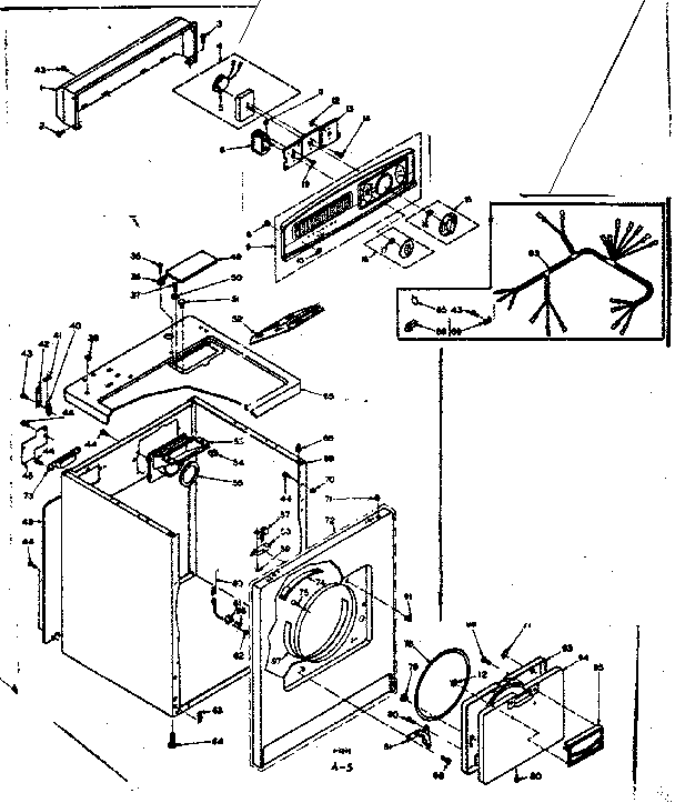 Kenmore 1106308643 machine sub-assembly diagram