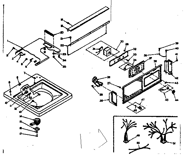 Kenmore 1106314751 top and console assembly diagram