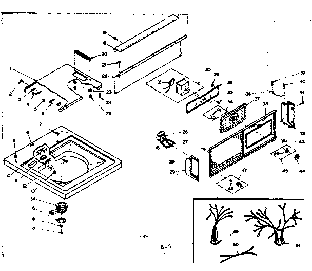 Kenmore 1106315710 top and console assembly diagram