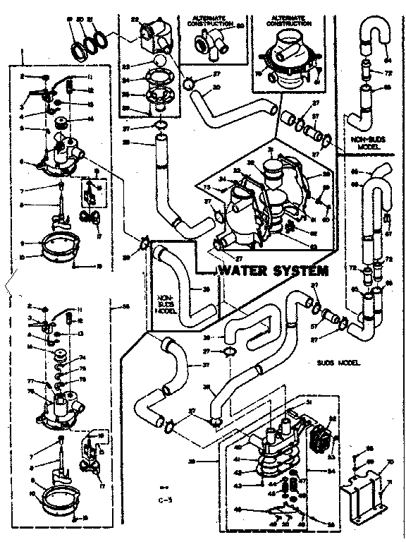 Kenmore 1106315710 water system diagram