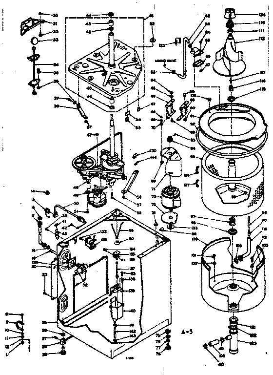 Kenmore 1106314852 machine sub-assembly diagram
