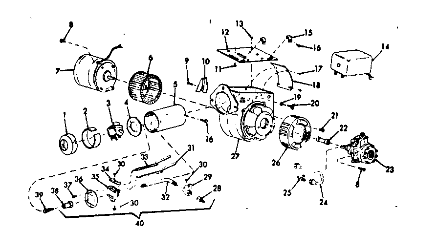 Kenmore 8676630 oil burner assembly diagram