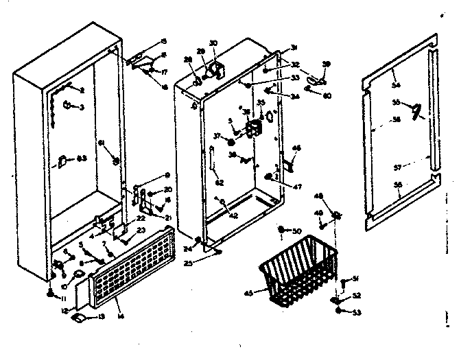 Kenmore 1066327150 cabinet parts diagram