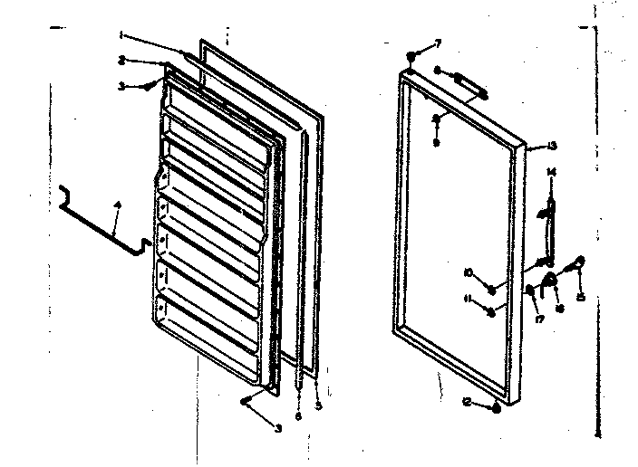 Kenmore 1066327150 door parts diagram