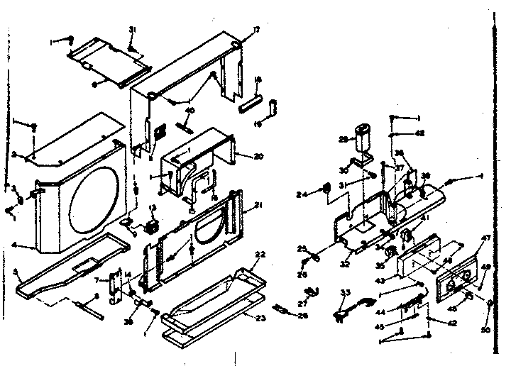 Kenmore 10663601 air flow parts diagram