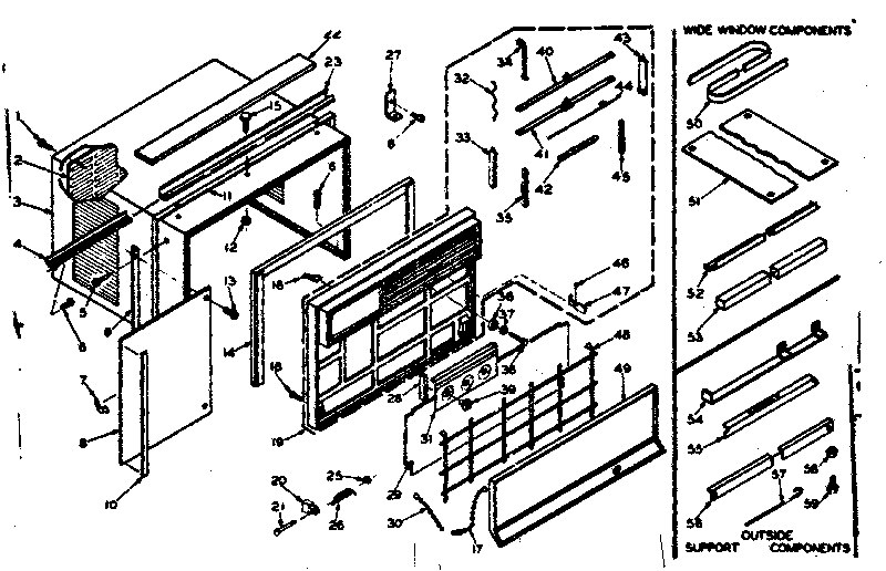 Kenmore 10663760 cabinet parts diagram