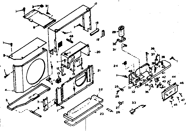 Kenmore 10663760 air flow parts diagram