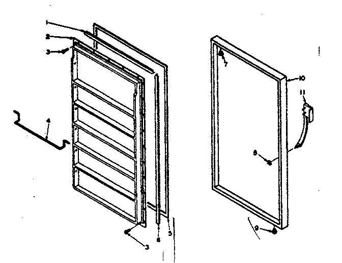 Kenmore 1066422110 door parts diagram