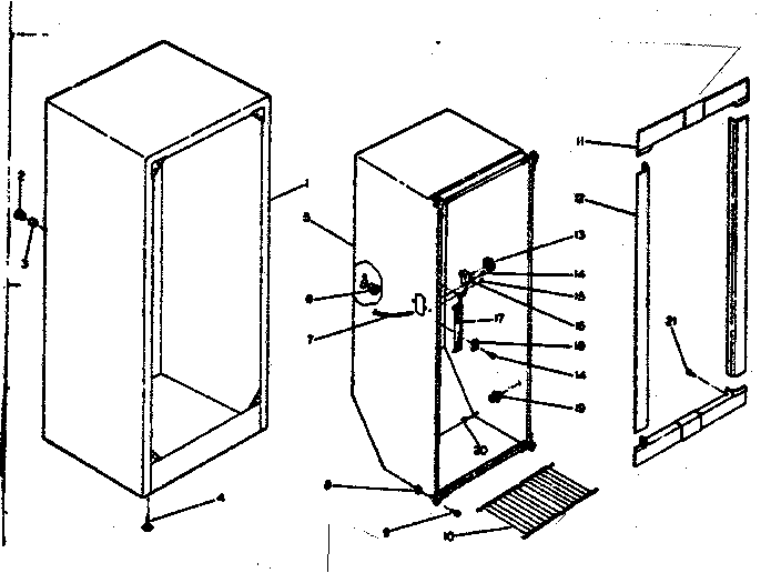 Kenmore 2536326090 cabinet parts diagram