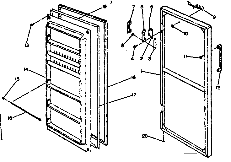 Kenmore 2536326090 door parts diagram