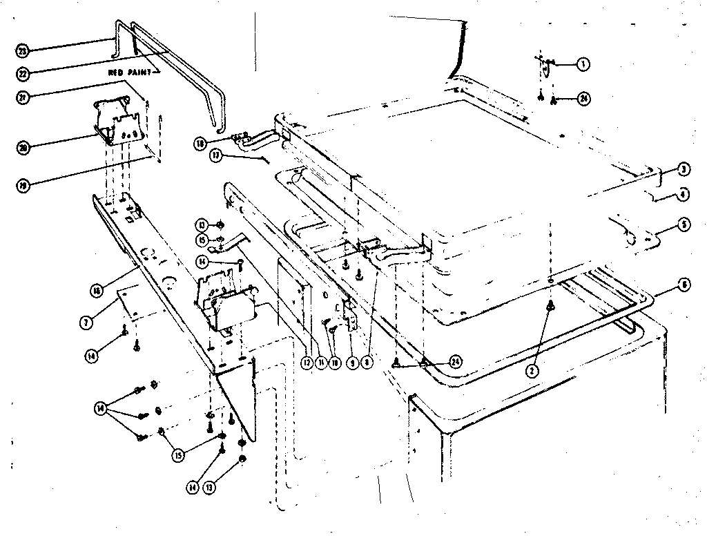 Kenmore 58765570 lid and hinge details diagram